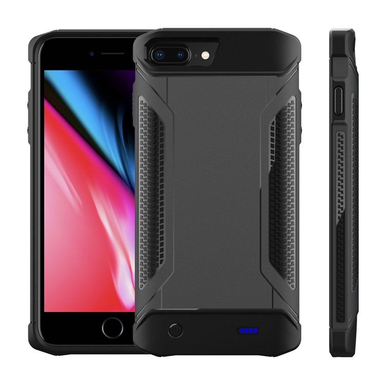 Portable Shockproof Charger Case External Battery Power Bank for iPhone 8 Plus/7 Plus/6 Plus/6s Plus - Black-3