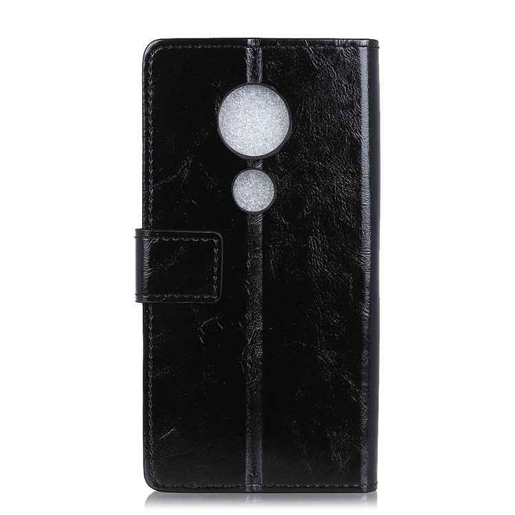 Crazy Horse Texture PU Leather Wallet Stand Phone Case for Motorola Moto E5 - Black-3