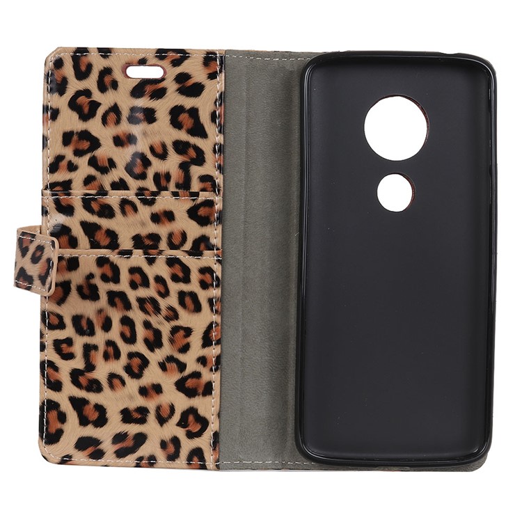 Leopard Wallet Stand Leather Case Cover for Motorola Moto E5 / G6 Play-5