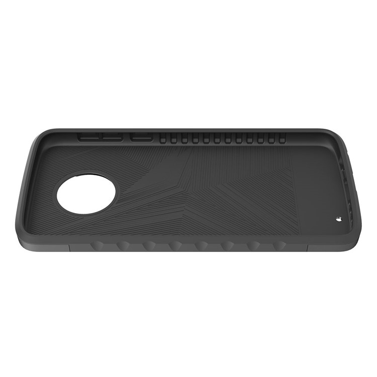 Carbon Fiber Texture TPU + PC Hybrid Case for Motorola Moto G6 Plus - Black-6
