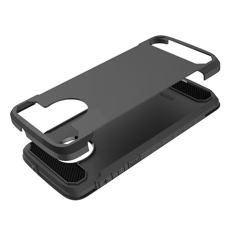 Carbon Fiber Texture TPU + PC Hybrid Case for Motorola Moto G6 Plus - Black-7