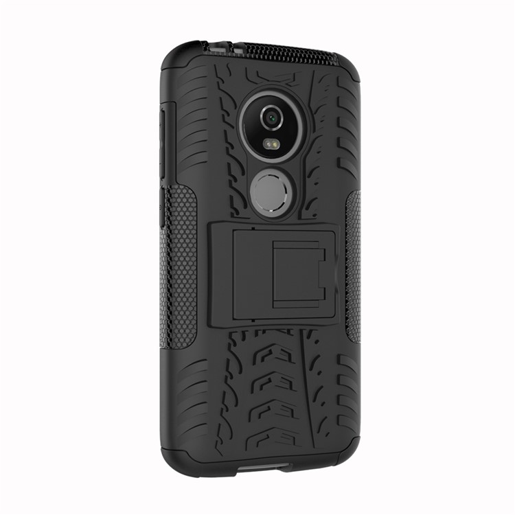 Anti-slip PC + TPU Hybrid Case with Kickstand for Motorola Moto E5 Play (US Version) - Black-5
