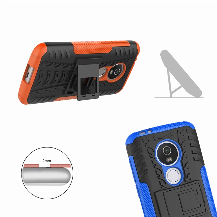 Anti-slip PC + TPU Hybrid Case Phone Shell with Kickstand for Motorola Moto E5 Play (US Version) - Orange-3