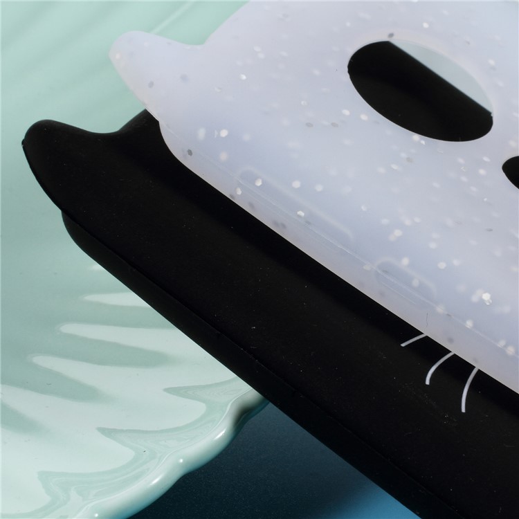 3D Mustache Cat Silicone Case for Motorola Moto E5 / G6 Play - White-5