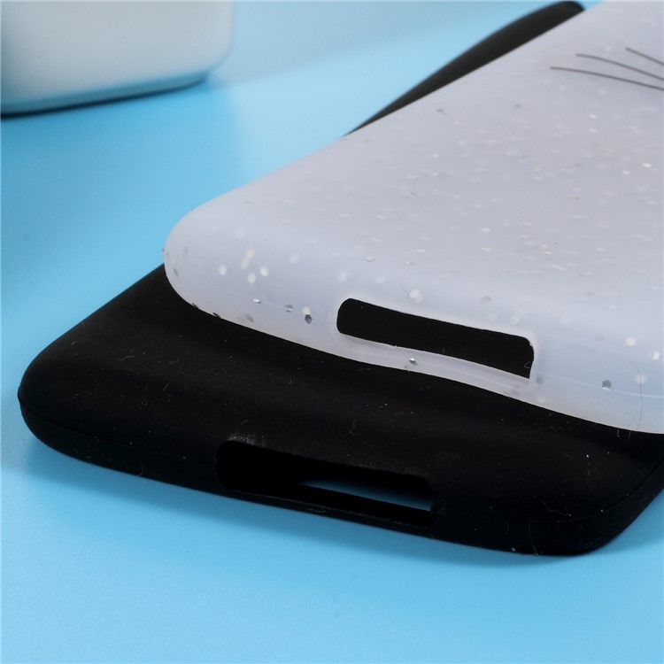 3D Mustache Cat Silicone Case for Motorola Moto E5 / G6 Play - White-6