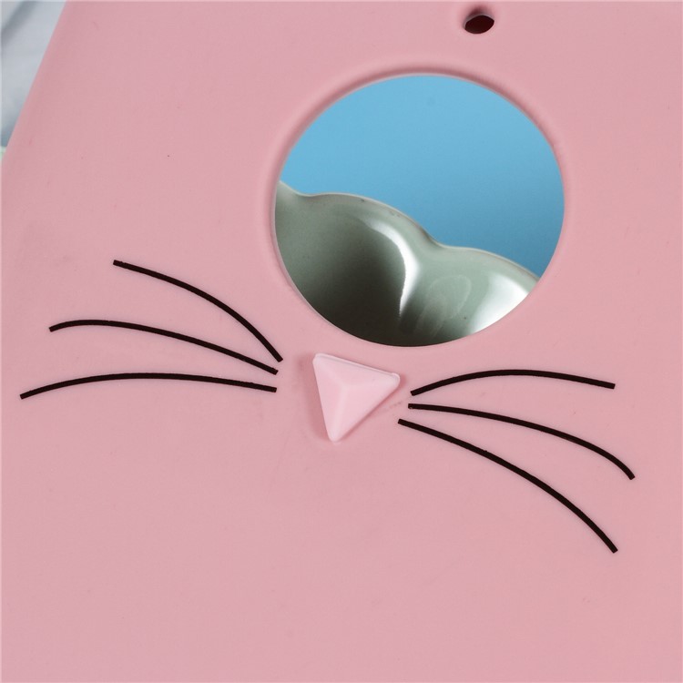 3D Mustache Cat Silicone Case for Motorola Moto G5S - Pink-2