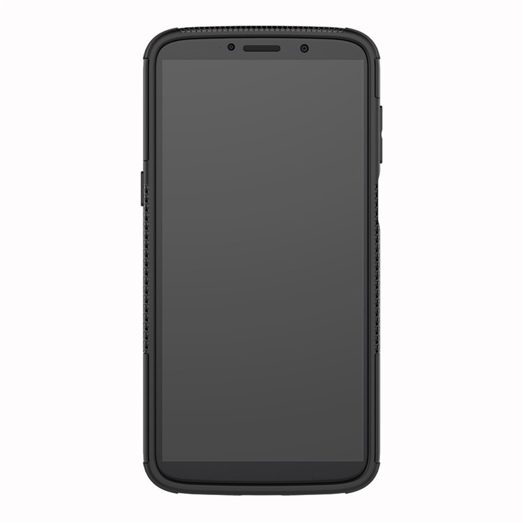 Cool Tyre Kickstand PC + TPU Hybrid Phone Case for Motorola Moto Z3 Play - Black-5