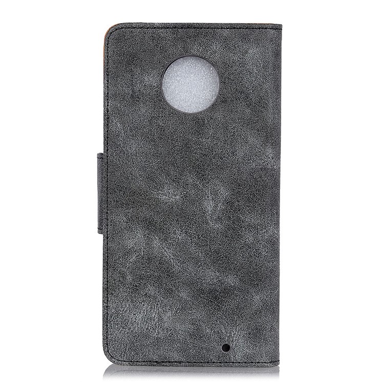 Vintage Style PU Leather Stand Wallet Case for Motorola Moto G6 Plus - Grey-7