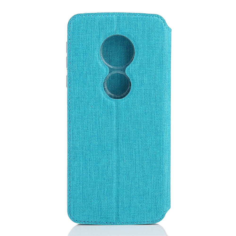 VILI DMX Cross Texture Terpestre Coperchio Per Telefono Cellulare Per Motorola Moto E5/Moto G6 Play - Blu