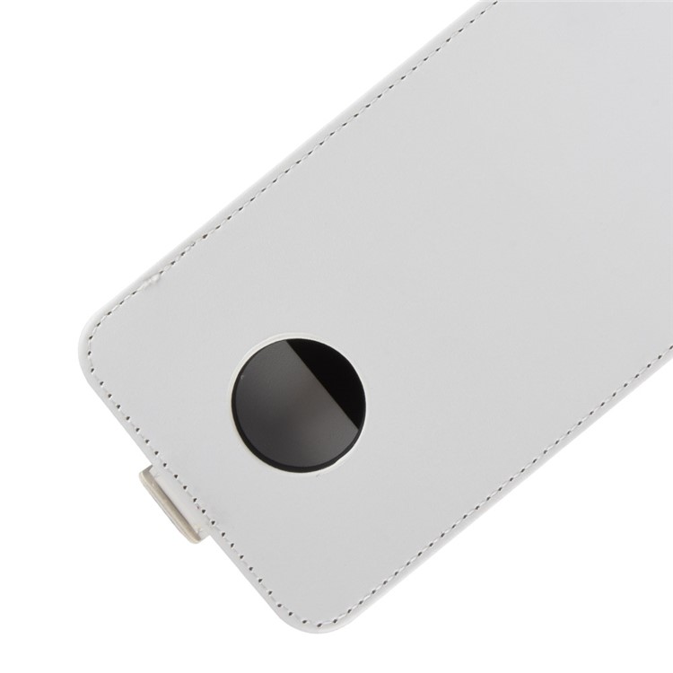 Crazy Horse Vertical Flip Card Slot Leather Case for Motorola Moto G6 - White-5