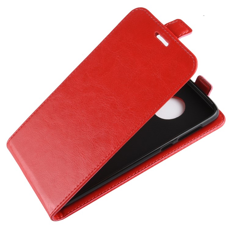 Crazy Horse Vertical Flip Card Holder Leather Cover for Motorola Moto G6 - Red-7