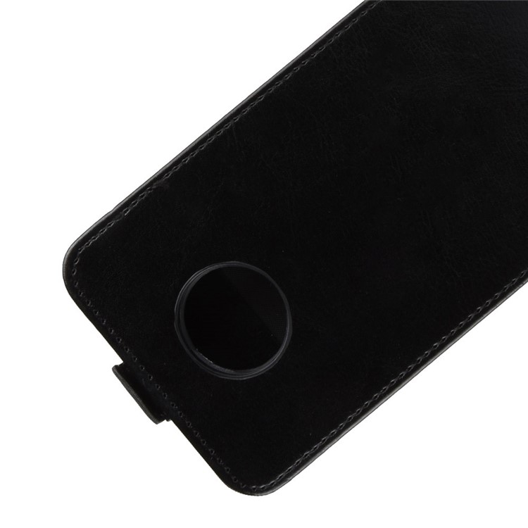 Crazy Horse Vertical Flip Card Holder Leather Case for Motorola Moto G6 Plus - Black-5