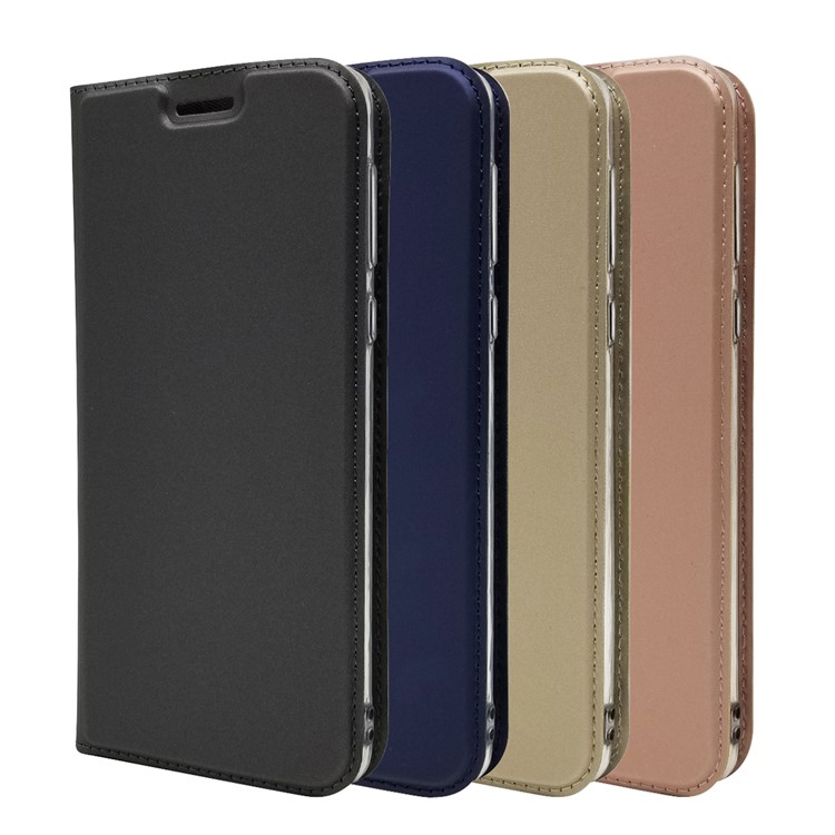 Auto-absorbed Stand Leather Case with Card Slot for Motorola Moto G6 Plus - Black-10