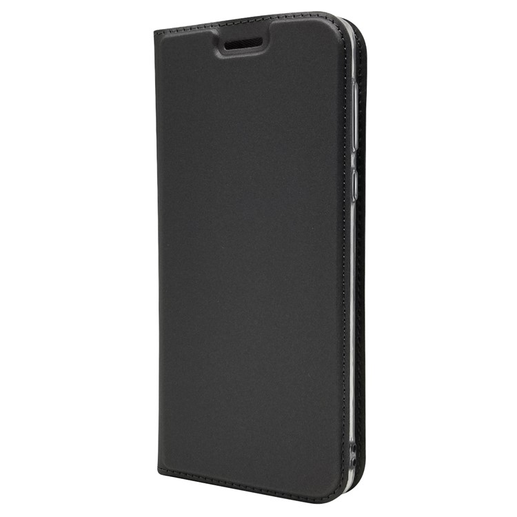 Auto-absorbed Stand Leather Case with Card Slot for Motorola Moto G6 Plus - Black-2