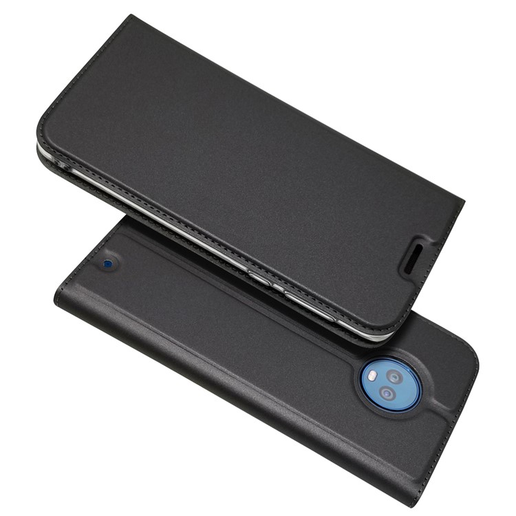 Auto-absorbed Stand Leather Case with Card Slot for Motorola Moto G6 Plus - Black-5