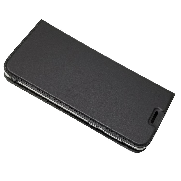 Auto-absorbed Stand Leather Case with Card Slot for Motorola Moto G6 Plus - Black-6