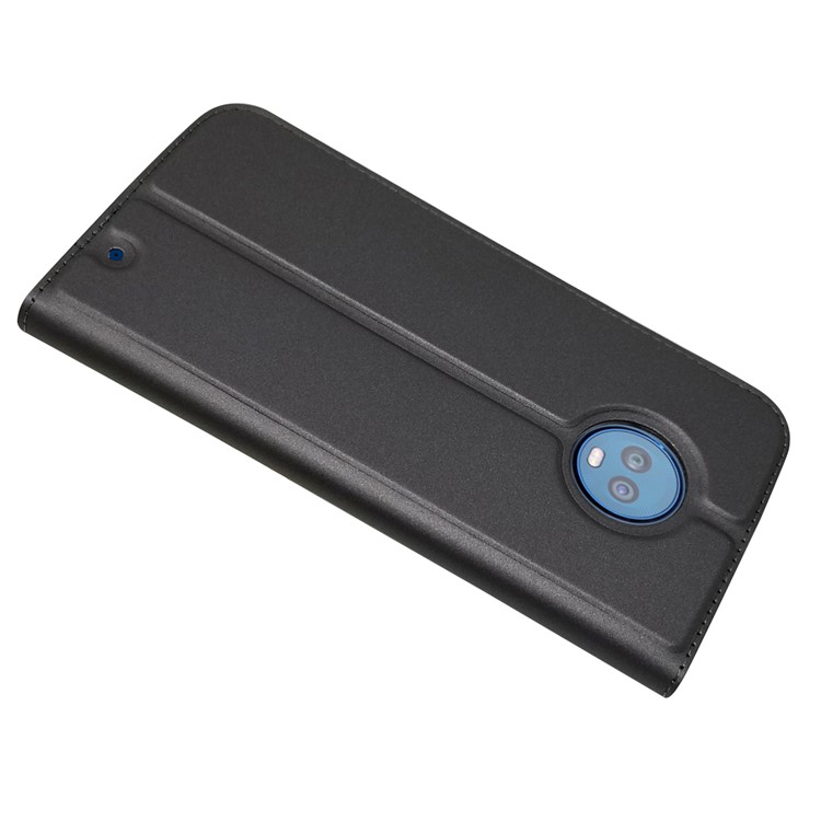 Auto-absorbed Stand Leather Case with Card Slot for Motorola Moto G6 Plus - Black-7