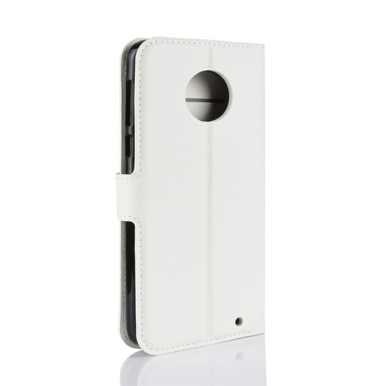 Litchi Texture Wallet Stand Leather Flip Cover for Motorola Moto G6 Plus - White-7