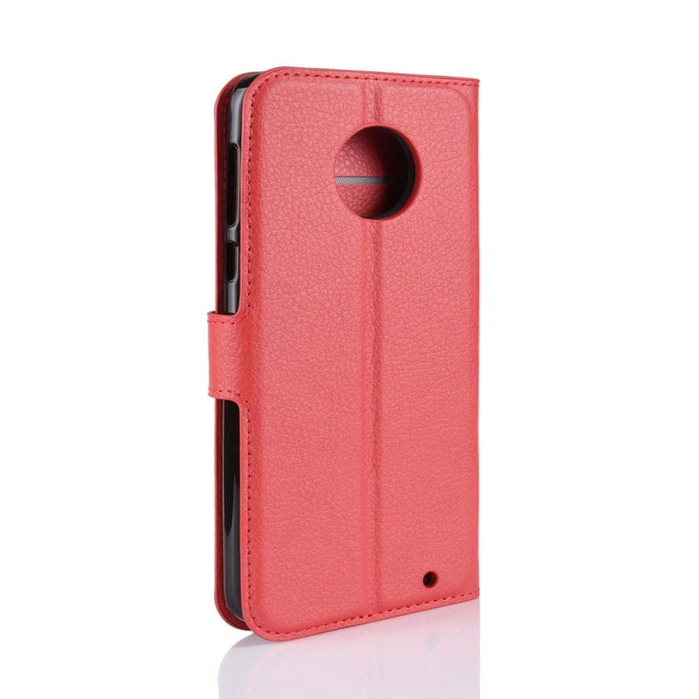 Litchi Texture Wallet Stand Leather Phone Case for Motorola Moto G6 Plus - Red-7