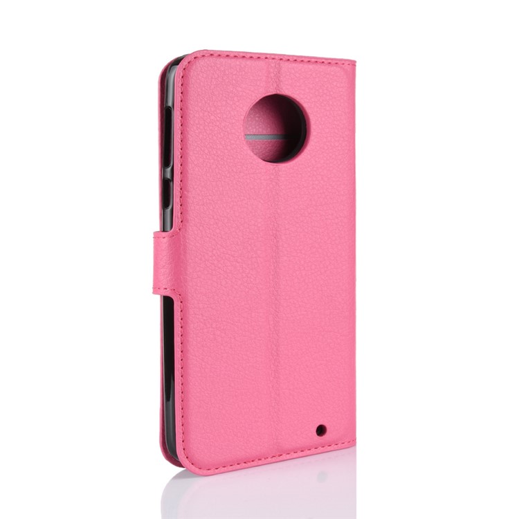 Litchi Texture Wallet Stand Leather Phone Cover for Motorola Moto G6 Plus - Rose-7