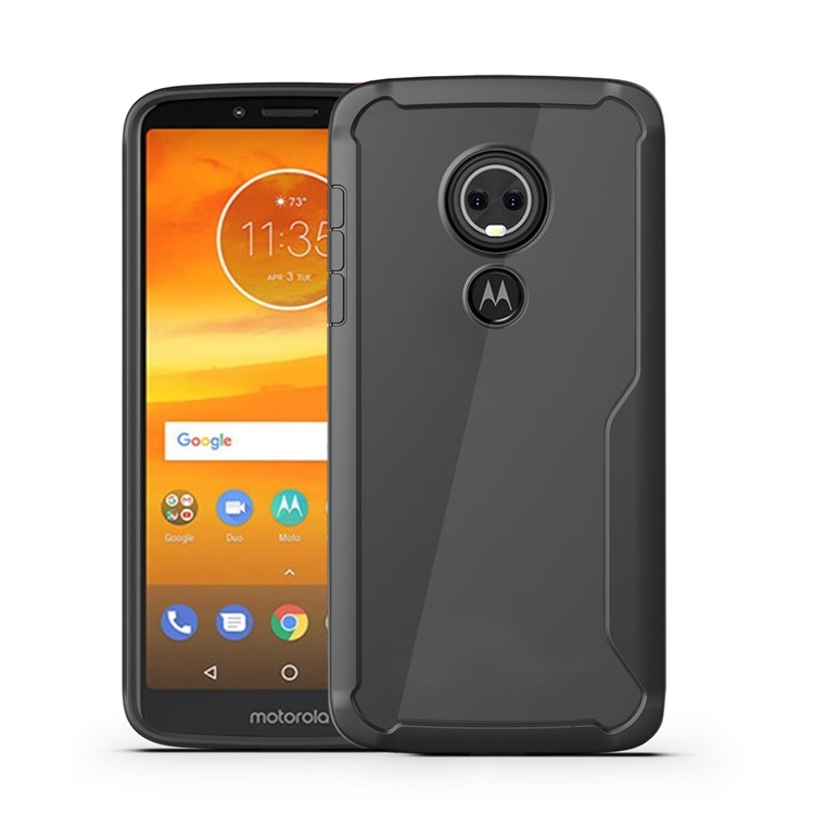 Shock Absorption PC + TPU Hybrid Cell Phone Case for Motorola Moto E5 / Moto G6 Play - Black-1