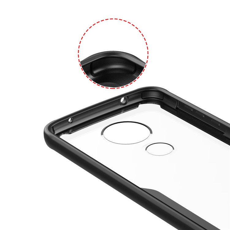 Shock Absorption PC + TPU Hybrid Cell Phone Case for Motorola Moto E5 / Moto G6 Play - Black-10