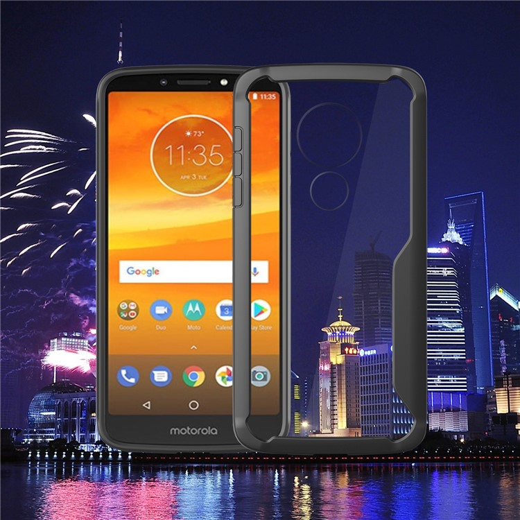 Shock Absorption PC + TPU Hybrid Cell Phone Case for Motorola Moto E5 / Moto G6 Play - Black-2