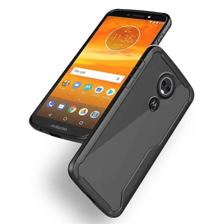 Shock Absorption PC + TPU Hybrid Cell Phone Case for Motorola Moto E5 / Moto G6 Play - Black-3