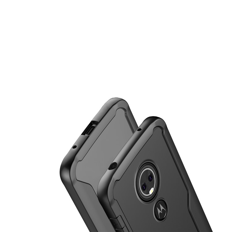 Shock Absorption PC + TPU Hybrid Cell Phone Case for Motorola Moto E5 / Moto G6 Play - Black-9
