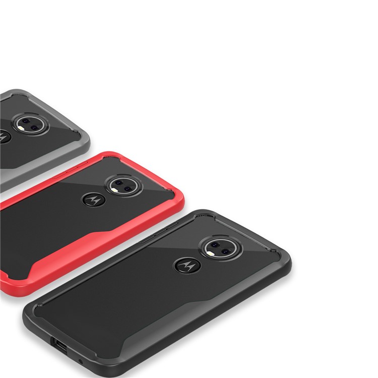 Shock Absorption PC + TPU Hybrid Cell Phone Case for Motorola Moto E5 Plus - Black-7