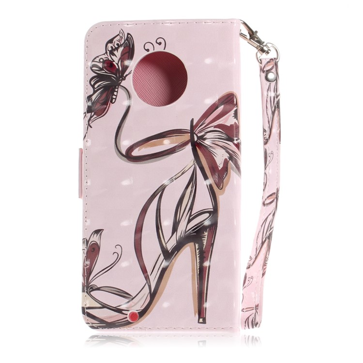 Patterned Wallet Stand Leather Magnetic Phone Case for Motorola Moto G6 - High Heel Sandal-4