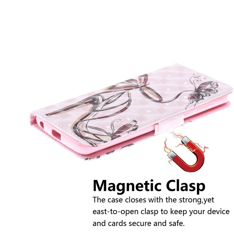Patterned Wallet Stand Leather Magnetic Phone Case for Motorola Moto G6 - High Heel Sandal-5