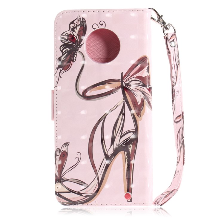 Pattern Printing Leather Wallet Stand Shell Case for Motorola Moto G6 Plus - High Heel Sandal-4