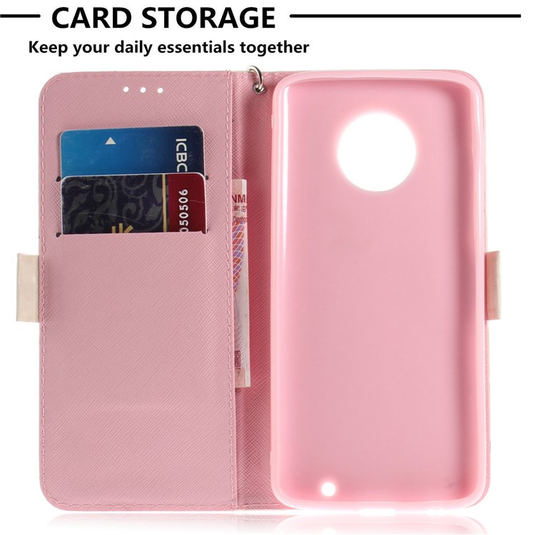 Pattern Printing Leather Wallet Stand Shell Case for Motorola Moto G6 Plus - High Heel Sandal-9