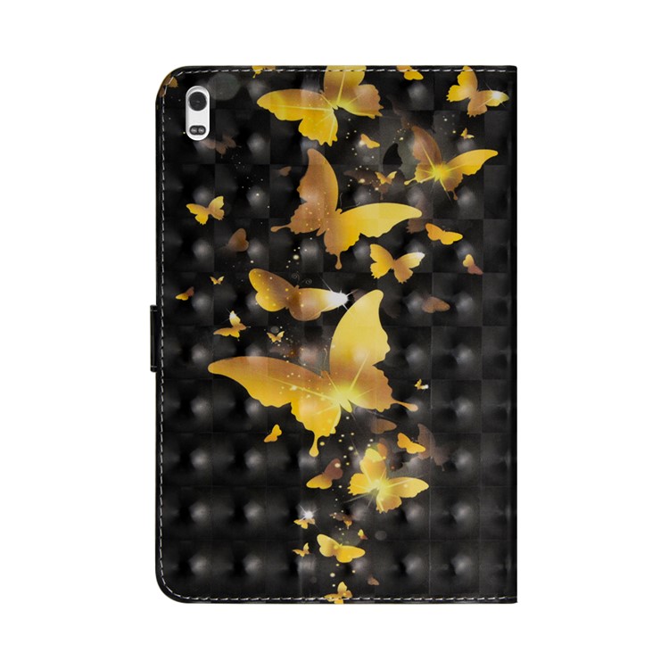 Pattern Printing Wallet Stand Leather Smart Case for Lenovo Tab 4 10 - Gold Butterflies-3