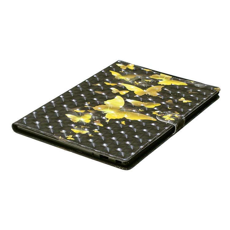 Pattern Printing Wallet Stand Leather Smart Case for Lenovo Tab 4 10 - Gold Butterflies-4