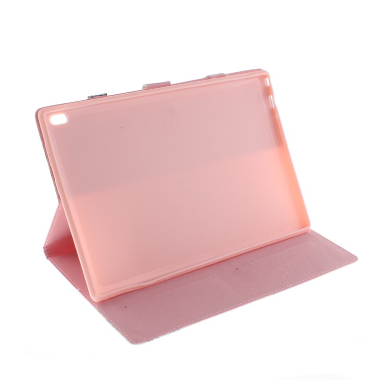 Printing Pattern Leather Stand Wallet Auto-wake/sleep Case with Handle for Lenovo Tab 4 10 - Flower-7