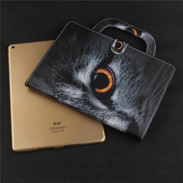Printing Pattern Stand Leather Wallet Magnetic Protection Cover with Handle for Lenovo Tab 4 10 - Eye-12