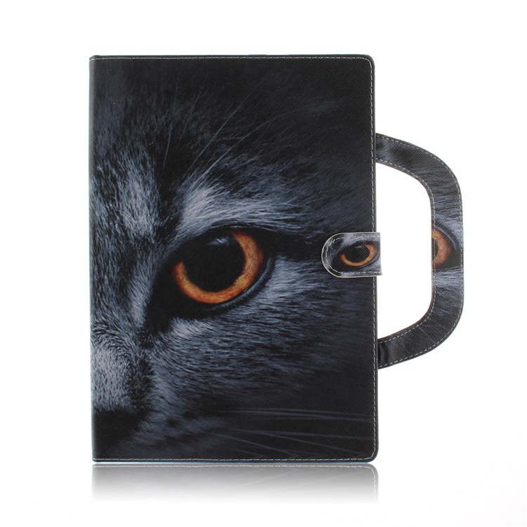Printing Pattern Stand Leather Wallet Magnetic Protection Cover with Handle for Lenovo Tab 4 10 - Eye-2