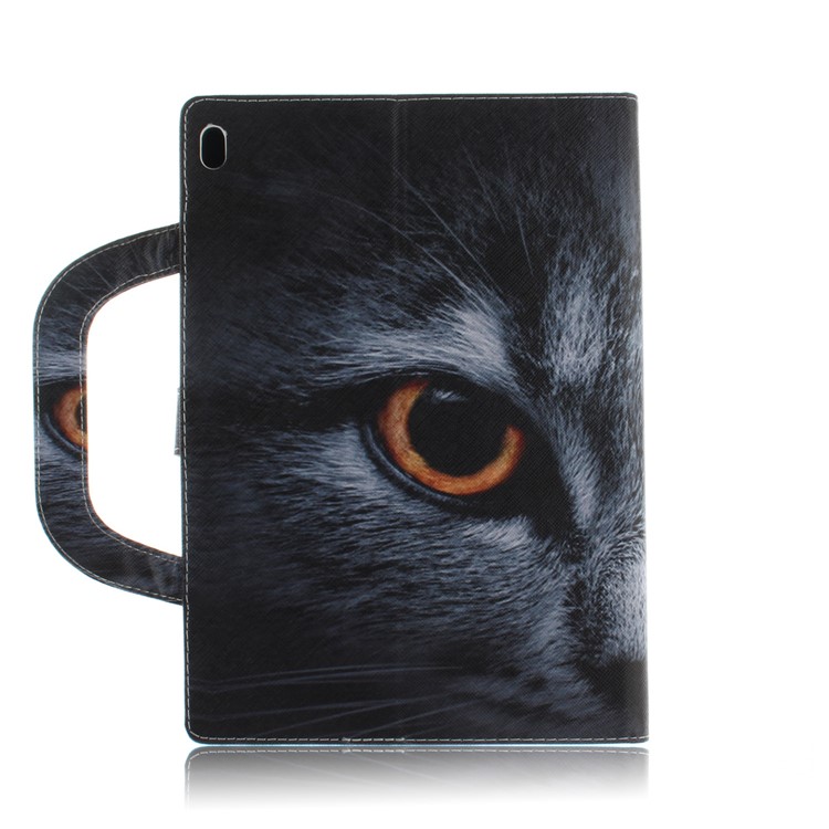 Printing Pattern Stand Leather Wallet Magnetic Protection Cover with Handle for Lenovo Tab 4 10 - Eye-3