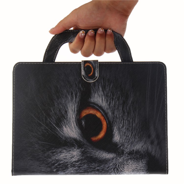 Printing Pattern Stand Leather Wallet Magnetic Protection Cover with Handle for Lenovo Tab 4 10 - Eye-4
