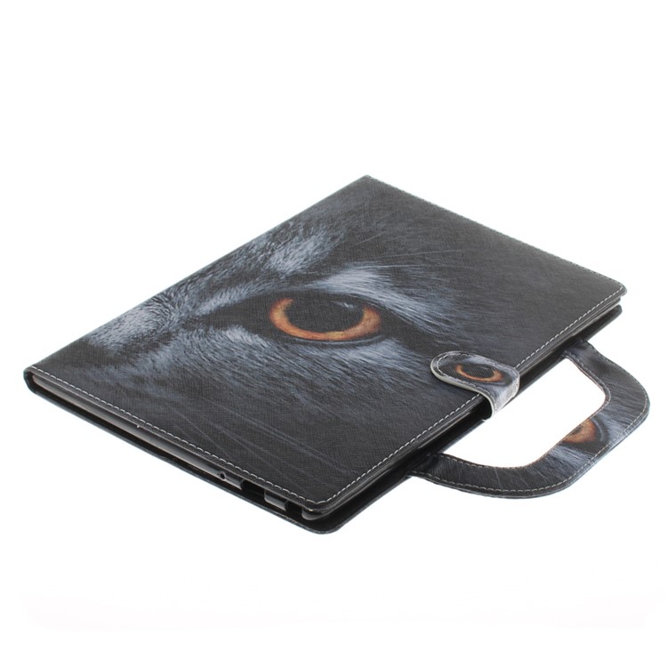 Printing Pattern Stand Leather Wallet Magnetic Protection Cover with Handle for Lenovo Tab 4 10 - Eye-5
