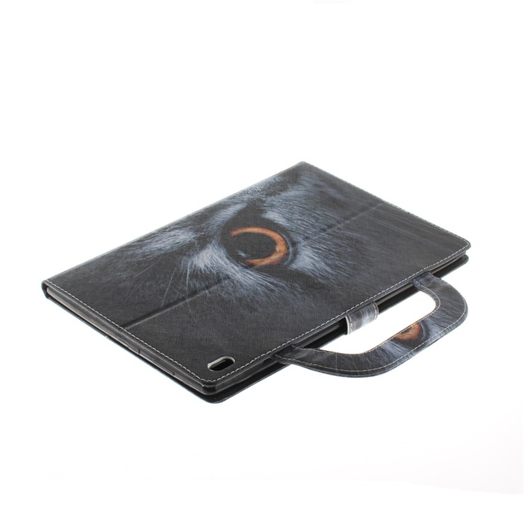 Printing Pattern Stand Leather Wallet Magnetic Protection Cover with Handle for Lenovo Tab 4 10 - Eye-6