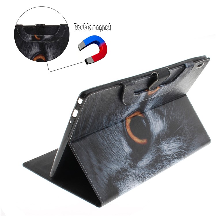 Printing Pattern Stand Leather Wallet Magnetic Protection Cover with Handle for Lenovo Tab 4 10 - Eye-8