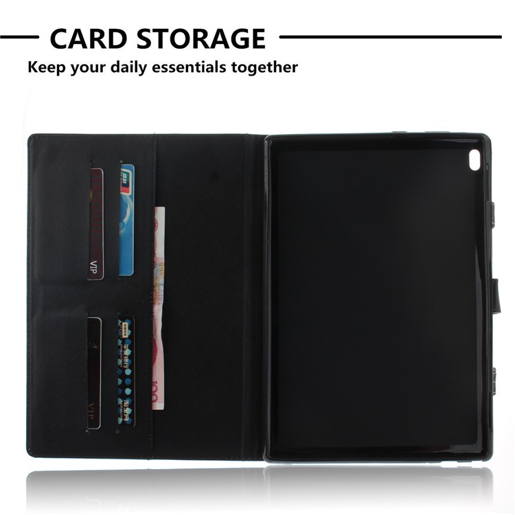 Printing Pattern Stand Leather Wallet Magnetic Protection Cover with Handle for Lenovo Tab 4 10 - Eye-9