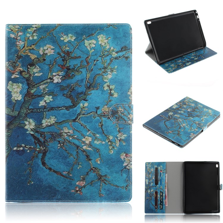 Pattern Printing Smart Leather Wallet Case for Lenovo Tab 4 10 - Wintersweet-1
