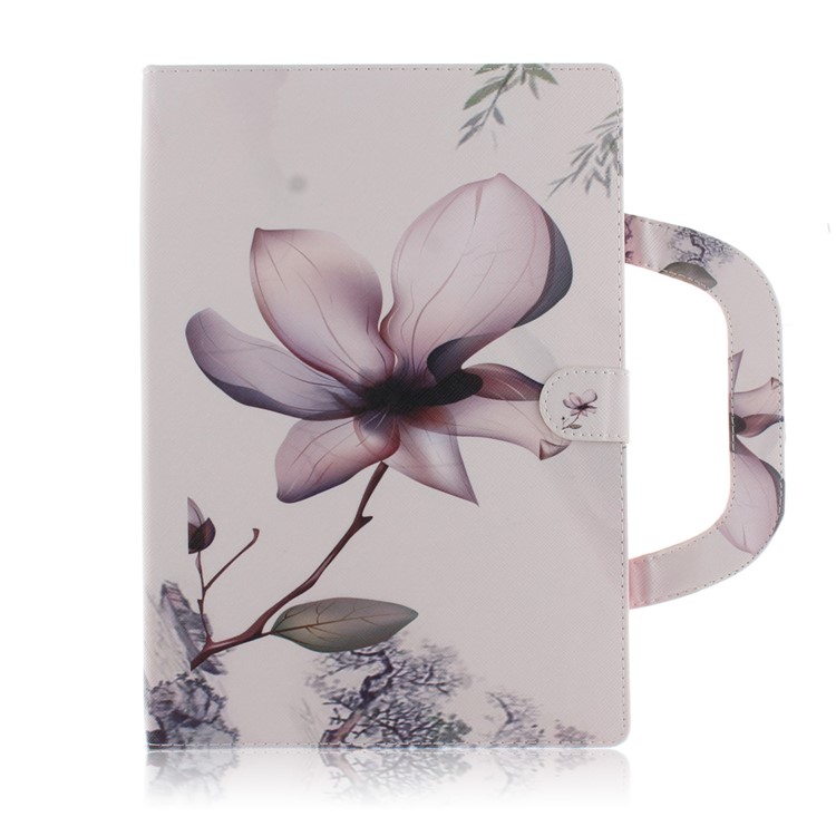 Printing Pattern Stand Leather Wallet Case with Handle for Lenovo Tab 4 10 Plus - Flower-2