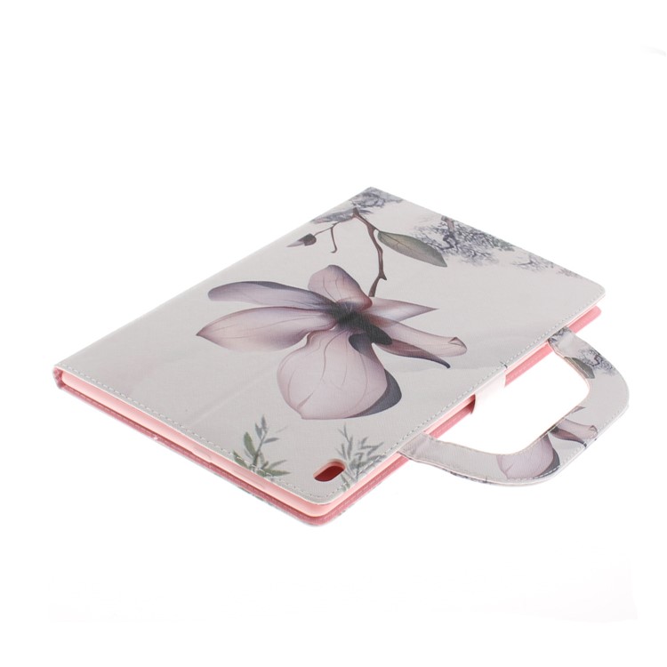 Printing Pattern Stand Leather Wallet Case with Handle for Lenovo Tab 4 10 Plus - Flower-6