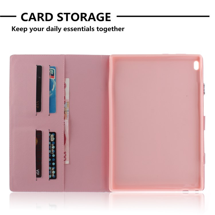 Printing Pattern Stand Leather Wallet Case with Handle for Lenovo Tab 4 10 Plus - Flower-9