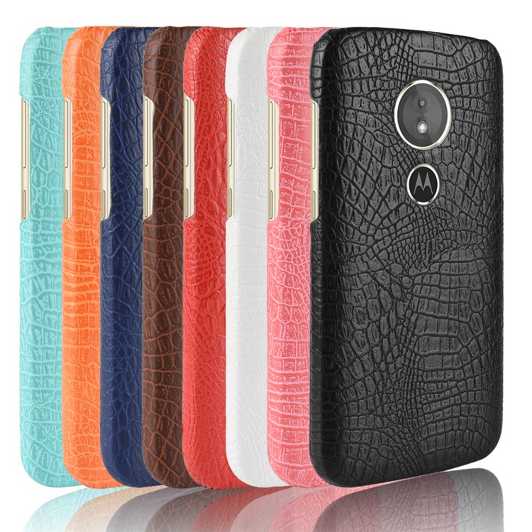 Crocodile Texture PU Leather Coated PC Phone Case for Motorola Moto E5 / G6 Play - Black-5